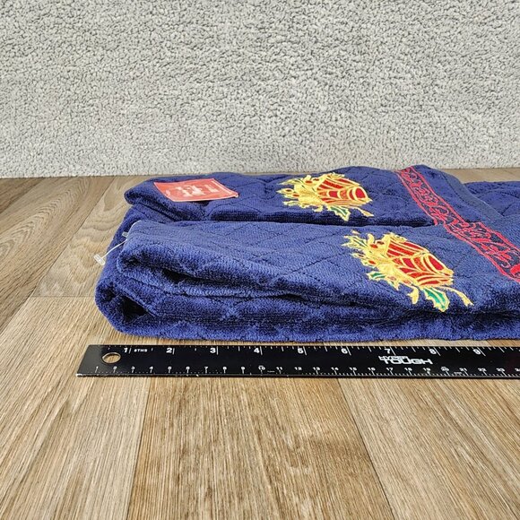 JCPenney Home Collection Christmas Towels Set Of 3 Blue Embroidered‎ Ornaments - Picture 5 of 6